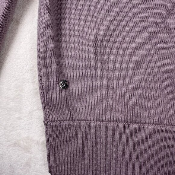 Lululemon City Trek Turtleneck Sweater Purple Women's Size 10 Merino Wool - Picture 5 of 7